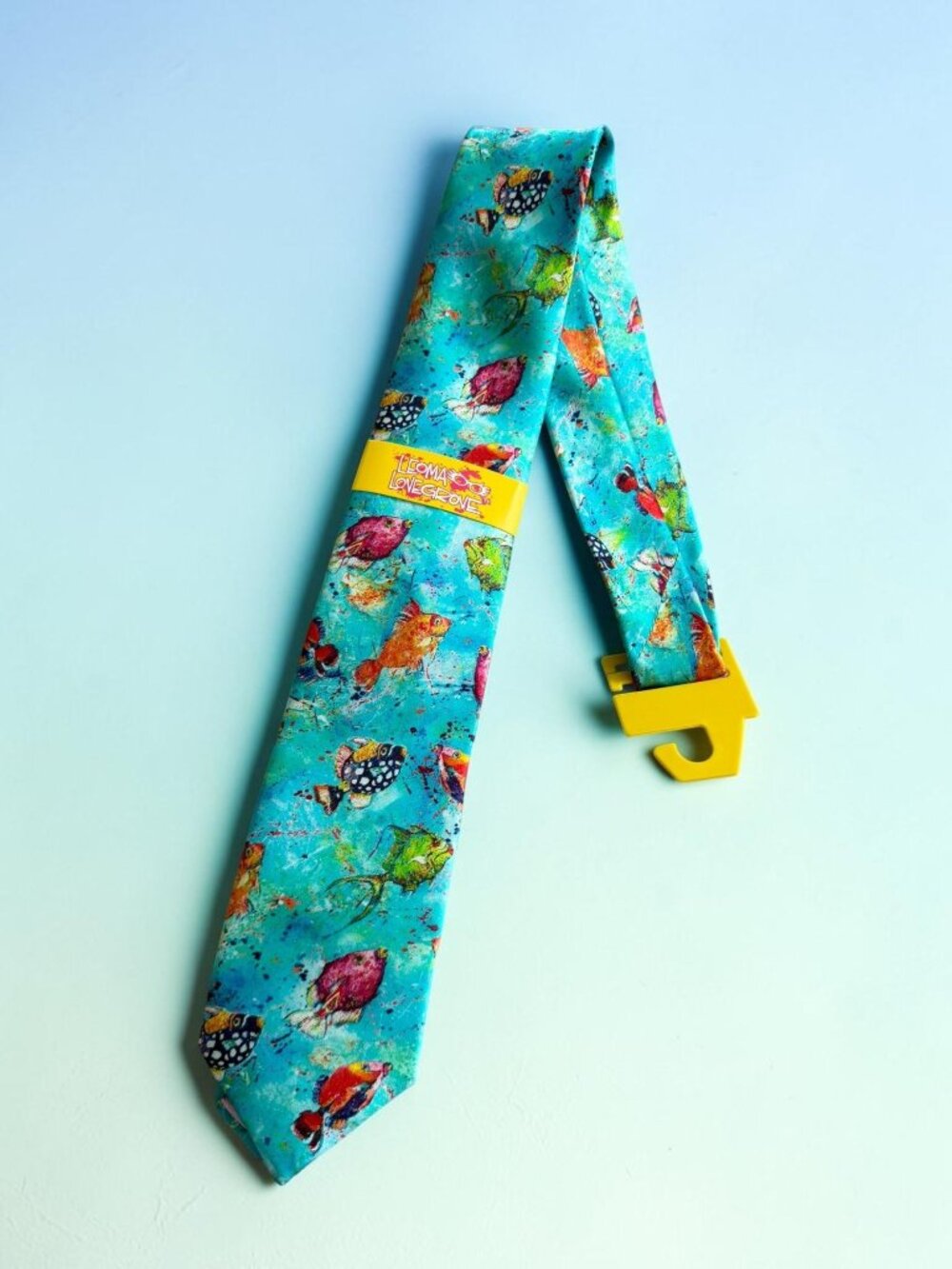 LEOMA LOVEGROVE Men's Fish Aquatic Print Tie NEW NWT